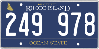 RI license plate 249978