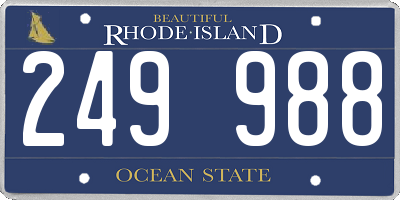 RI license plate 249988