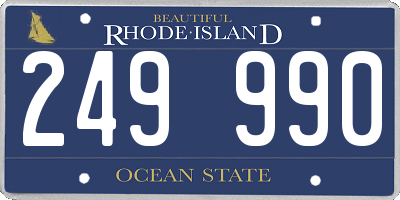 RI license plate 249990