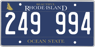 RI license plate 249994