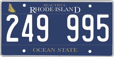RI license plate 249995