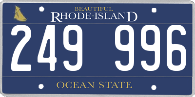 RI license plate 249996