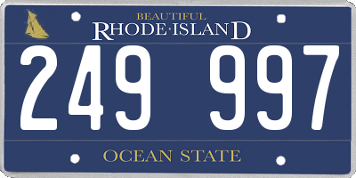 RI license plate 249997