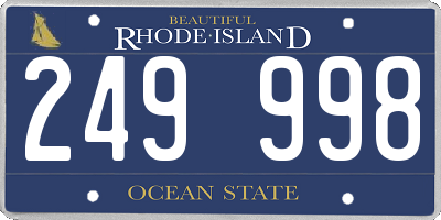 RI license plate 249998