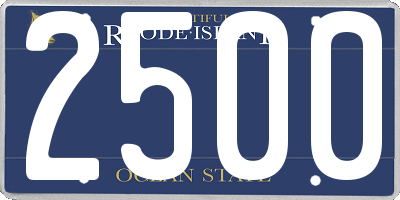 RI license plate 2500