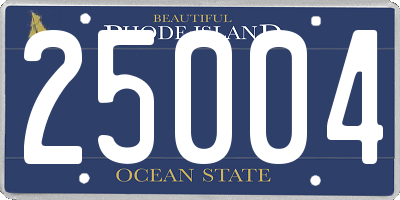 RI license plate 25004