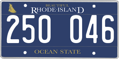 RI license plate 250046