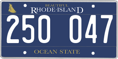 RI license plate 250047