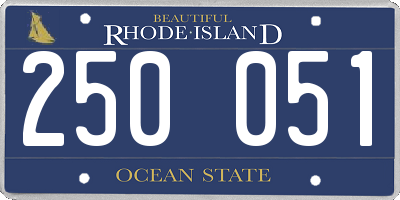 RI license plate 250051