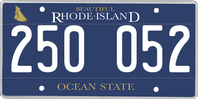 RI license plate 250052