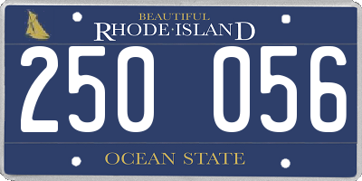 RI license plate 250056