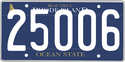 RI license plate 25006