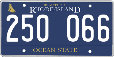 RI license plate 250066
