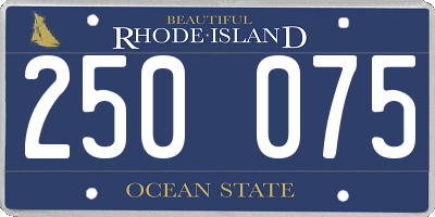 RI license plate 250075