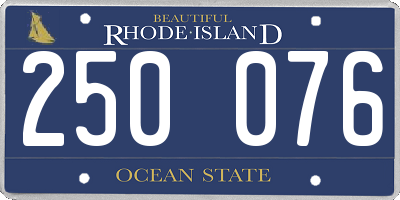 RI license plate 250076