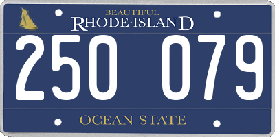 RI license plate 250079
