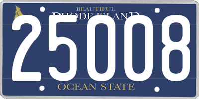 RI license plate 25008