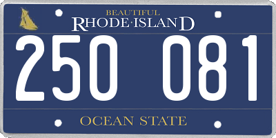 RI license plate 250081