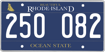RI license plate 250082