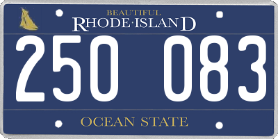RI license plate 250083