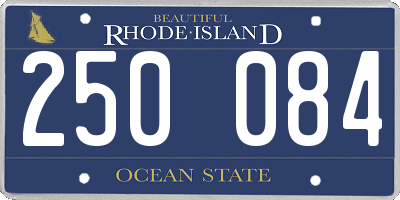 RI license plate 250084