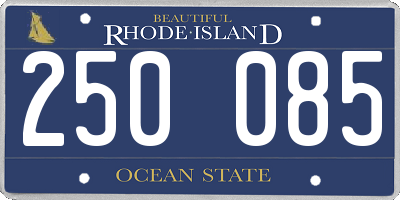 RI license plate 250085