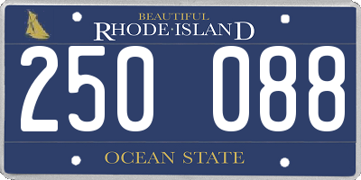 RI license plate 250088
