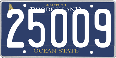 RI license plate 25009