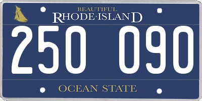 RI license plate 250090
