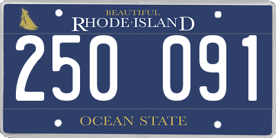 RI license plate 250091