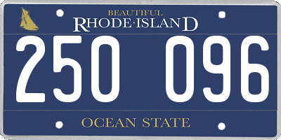 RI license plate 250096