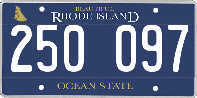 RI license plate 250097