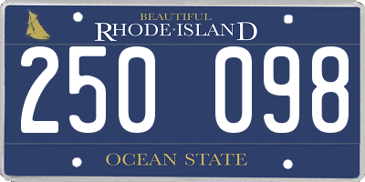 RI license plate 250098