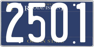 RI license plate 2501