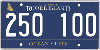 RI license plate 250100