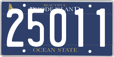RI license plate 25011