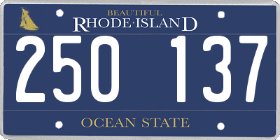 RI license plate 250137