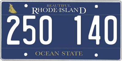 RI license plate 250140