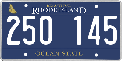 RI license plate 250145