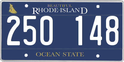 RI license plate 250148