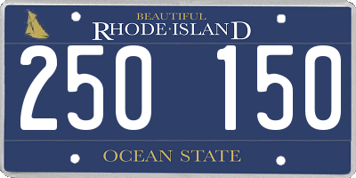 RI license plate 250150