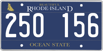RI license plate 250156