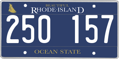 RI license plate 250157