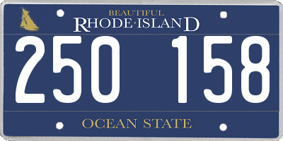 RI license plate 250158