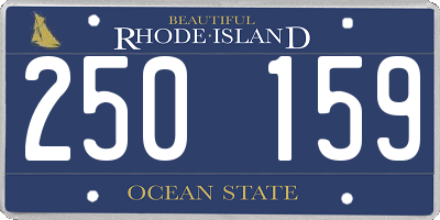 RI license plate 250159