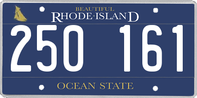 RI license plate 250161