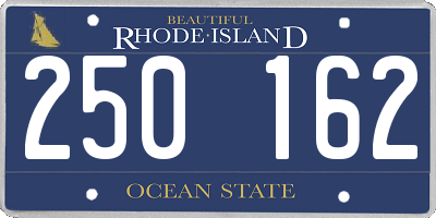 RI license plate 250162