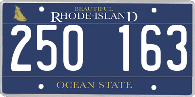 RI license plate 250163
