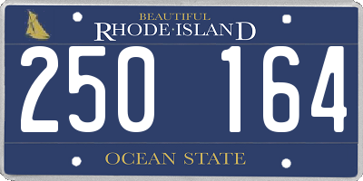 RI license plate 250164