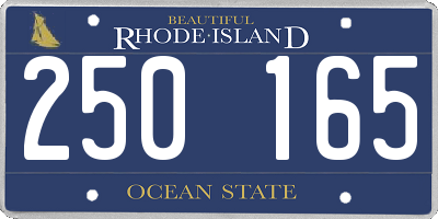 RI license plate 250165